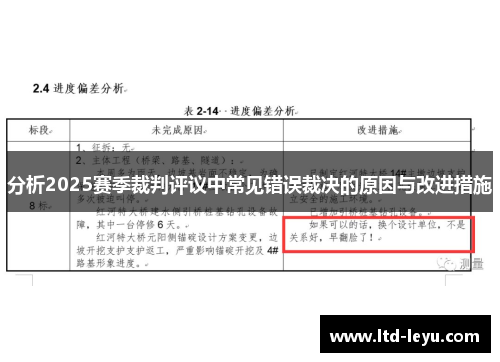 分析2025赛季裁判评议中常见错误裁决的原因与改进措施